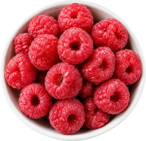Bowl de frambuesas frescas